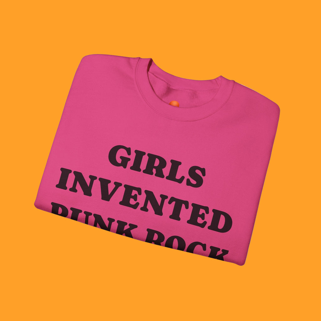 Girls Invented Punk Rock Sweatshirt | Unisex Heavy Blend Crewneck